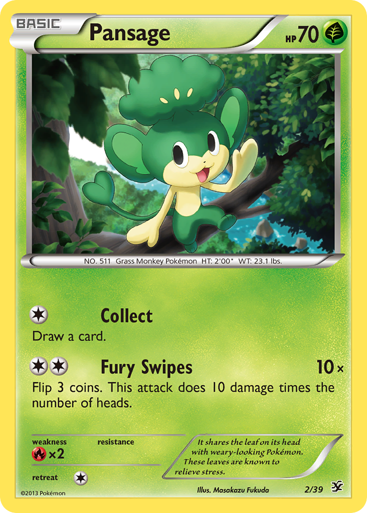 Pansage (2/39) [XY: Kalos Starter Set] | Card Citadel