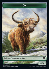 Treasure // Ox Double-sided Token [Commander Legends: Battle for Baldur's Gate Tokens] | Card Citadel