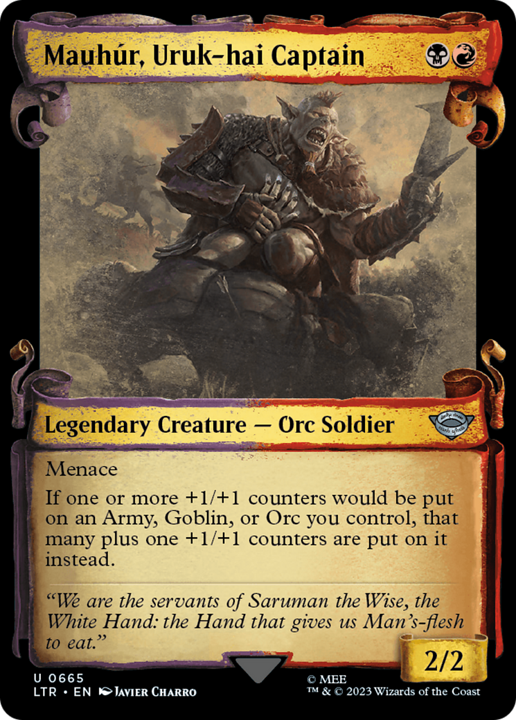 Mauhur, Uruk-hai Captain [The Lord of the Rings: Tales of Middle-Earth Showcase Scrolls] | Card Citadel