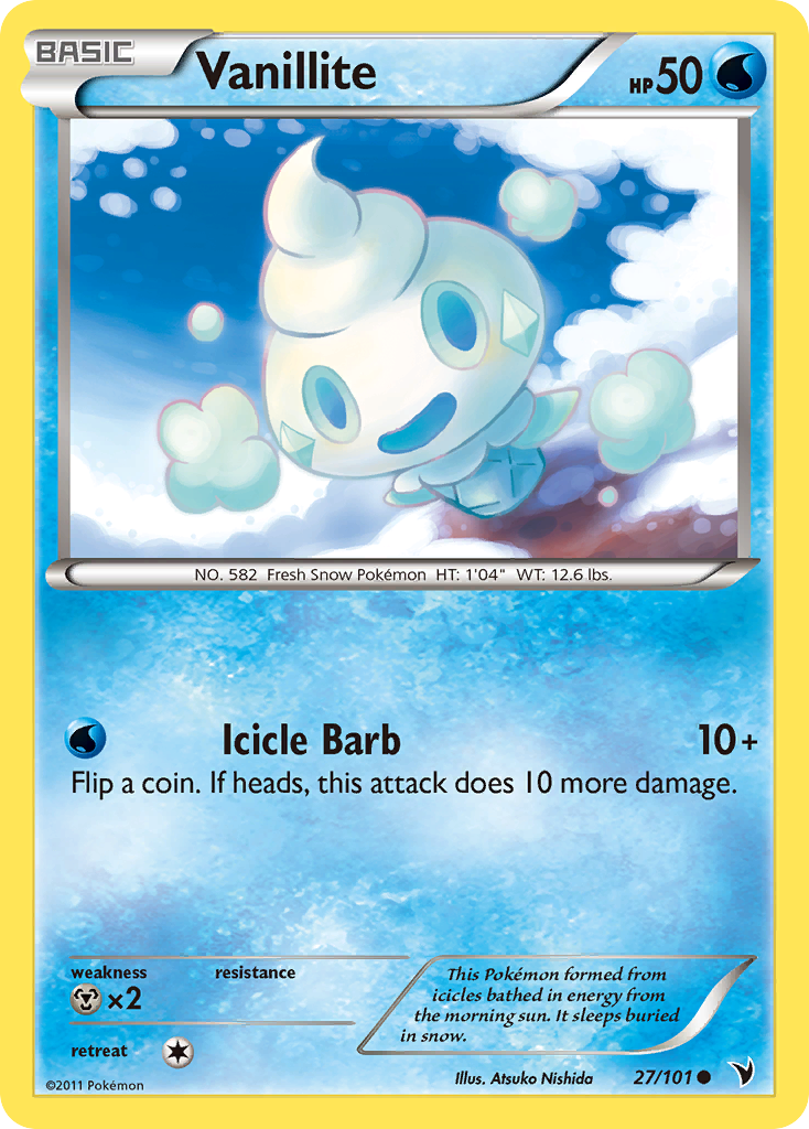 Vanillite (27/101) [Black & White: Noble Victories] | Card Citadel