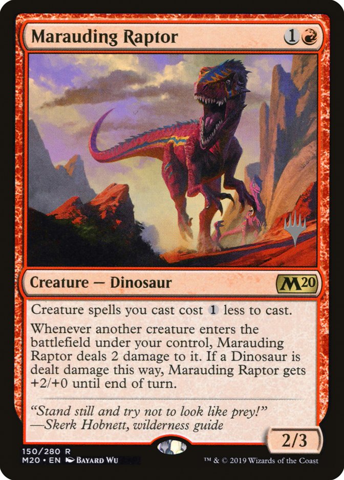 Marauding Raptor [Core Set 2020 Promos] | Card Citadel