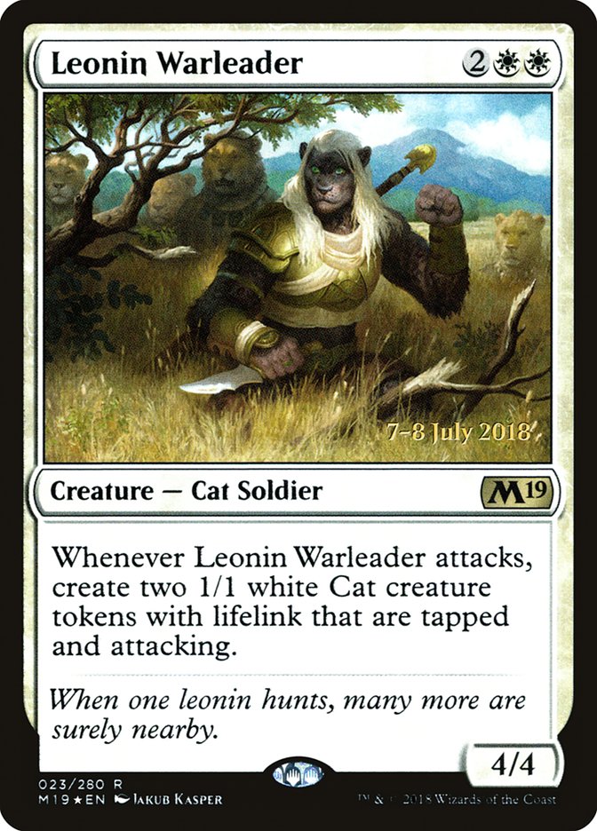 Leonin Warleader [Core Set 2019 Promos] | Card Citadel