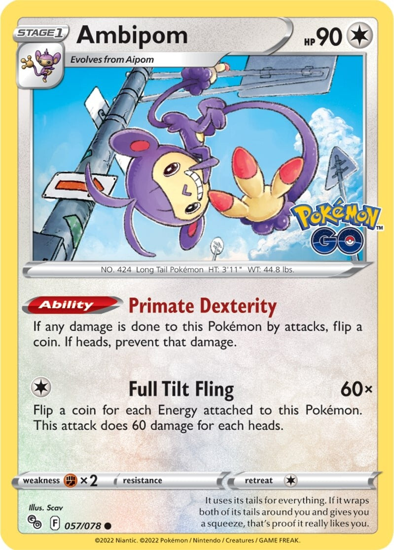 Ambipom (057/078) [Pokémon GO] | Card Citadel