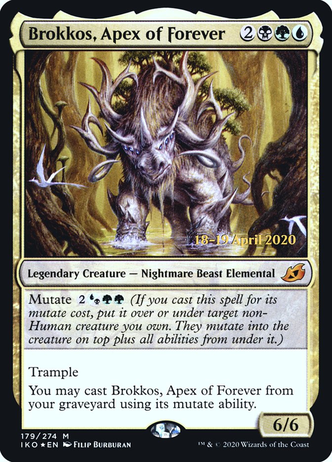 Brokkos, Apex of Forever  [Ikoria: Lair of Behemoths Prerelease Promos] | Card Citadel
