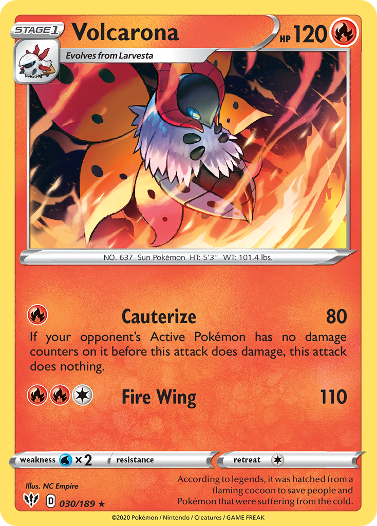 Volcarona (030/189) [Sword & Shield: Darkness Ablaze] | Card Citadel