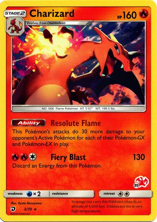 Charizard (3/70) (Charizard Stamp #39) [Battle Academy 2020] | Card Citadel