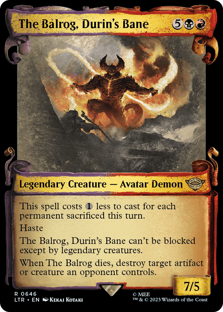 The Balrog, Durin's Bane [The Lord of the Rings: Tales of Middle-Earth Showcase Scrolls] | Card Citadel