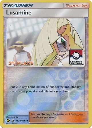 Lusamine (153a/156) (League Challenge Alt Art 3rd Place) [Sun & Moon: Ultra Prism] | Card Citadel