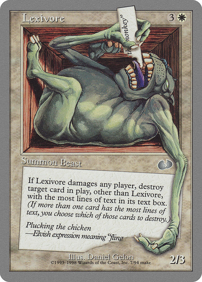 Lexivore [Unglued] | Card Citadel