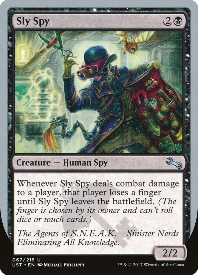 Sly Spy ("Sinister Nerds Eliminating All Knowledge") [Unstable] | Card Citadel