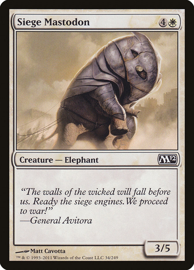 Siege Mastodon [Magic 2012] | Card Citadel