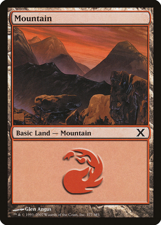 Mountain (377) [Tenth Edition] | Card Citadel