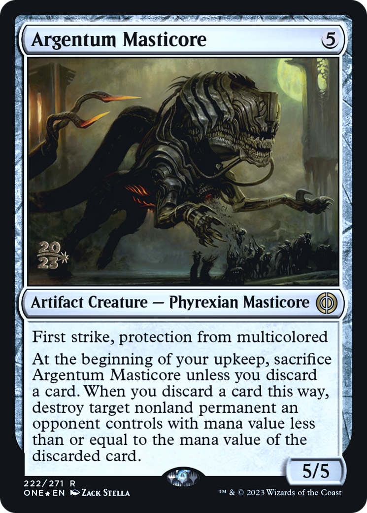 Argentum Masticore [Phyrexia: All Will Be One Prerelease Promos] | Card Citadel