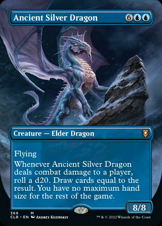 Ancient Silver Dragon (Borderless Alternate Art) [Commander Legends: Battle for Baldur's Gate] | Card Citadel