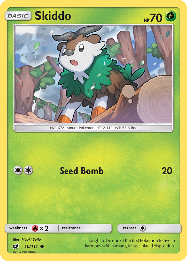 Skiddo (10/111) [Sun & Moon: Crimson Invasion] | Card Citadel