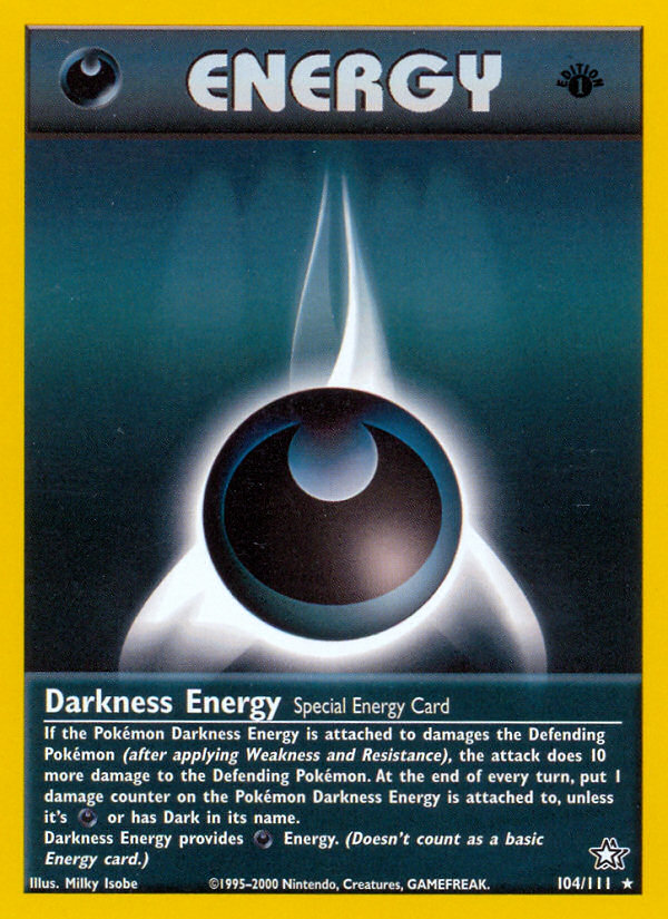 Darkness Energy (104/111) [Neo Genesis 1st Edition] | Card Citadel