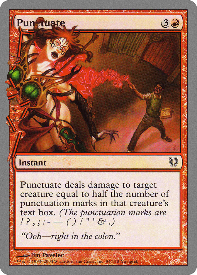 Punctuate [Unhinged] | Card Citadel