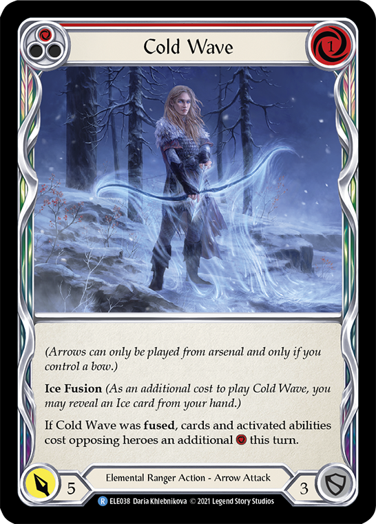Cold Wave (Red) [ELE038] (Tales of Aria)  1st Edition Rainbow Foil | Card Citadel