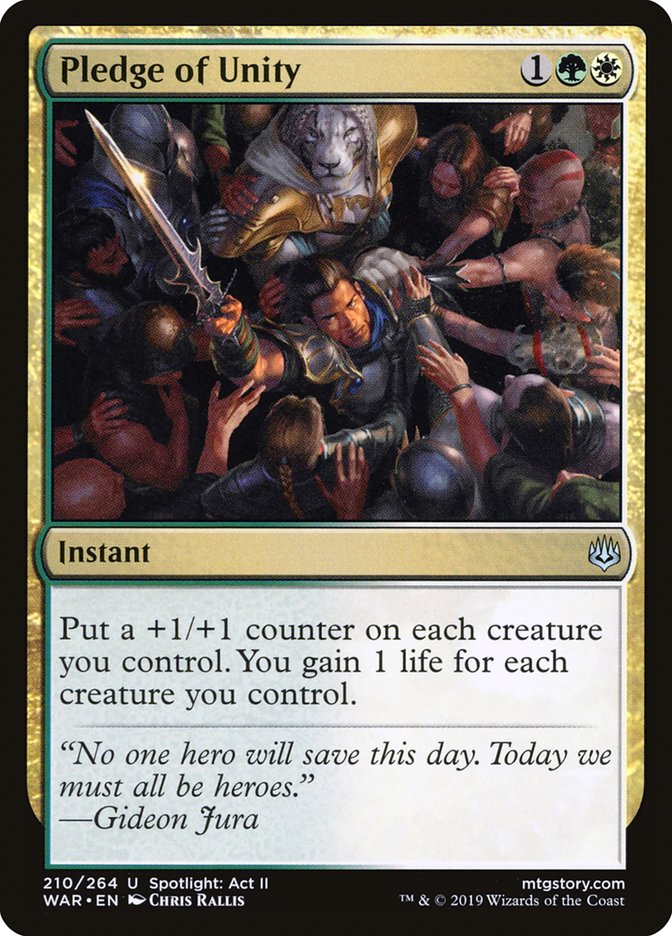 Pledge of Unity [War of the Spark] | Card Citadel