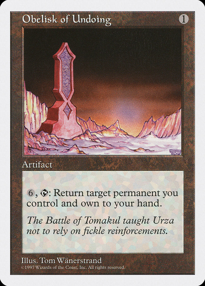 Obelisk of Undoing [Fifth Edition] | Card Citadel