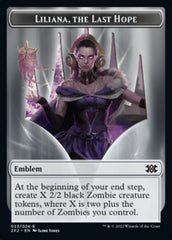 Liliana, the Last Hope Emblem // Spirit Double-sided Token [Double Masters 2022 Tokens] | Card Citadel