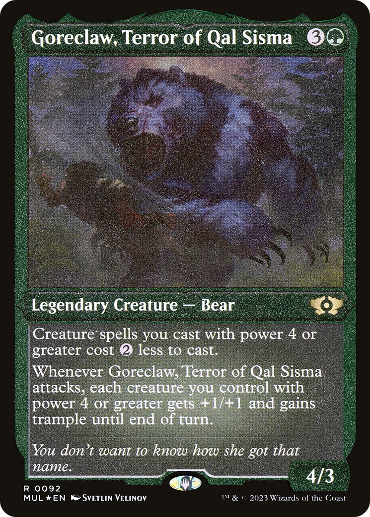 Goreclaw, Terror of Qal Sisma (Foil Etched) [Multiverse Legends] | Card Citadel