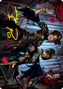 Falkenrath Celebrants 2 Art Card (Gold-Stamped Signature) [Innistrad: Crimson Vow Art Series] | Card Citadel