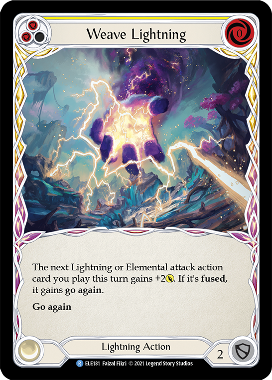 Weave Lightning (Yellow) [ELE181] (Tales of Aria)  1st Edition Rainbow Foil | Card Citadel