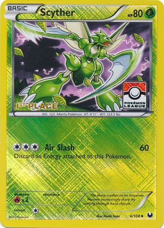 Scyther (4/108) (League Promo 1st Place) [Black & White: Dark Explorers] | Card Citadel