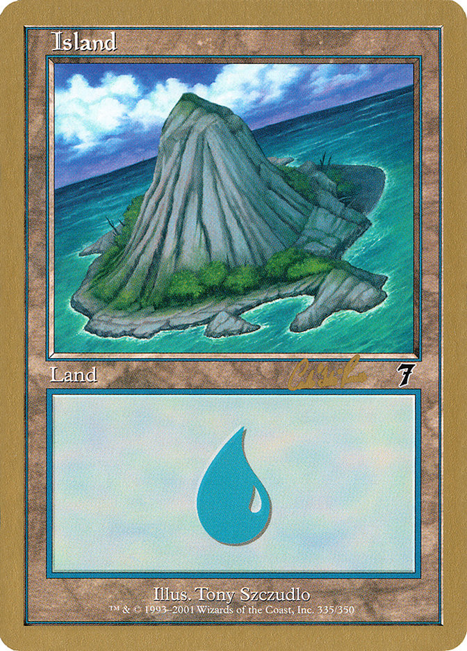 Island (cr335b) (Carlos Romao) [World Championship Decks 2002] | Card Citadel