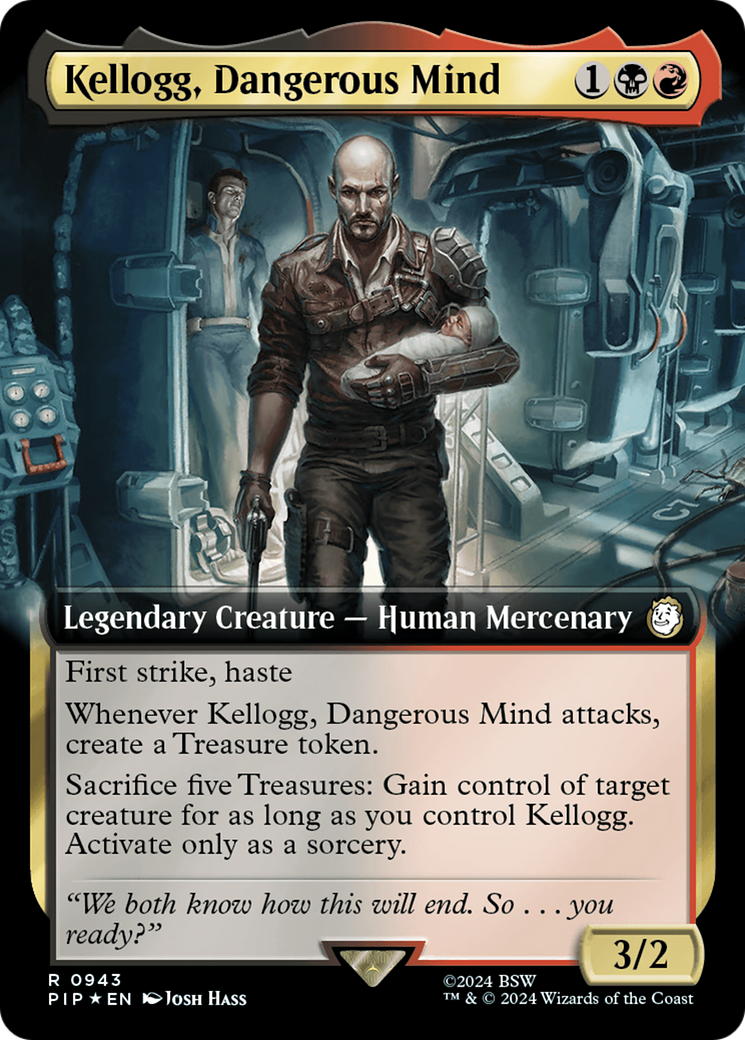 Kellogg, Dangerous Mind (Extended Art) (Surge Foil) [Fallout] | Card Citadel
