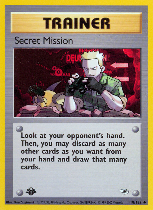 Secret Mission (118/132) [Gym Heroes 1st Edition] | Card Citadel