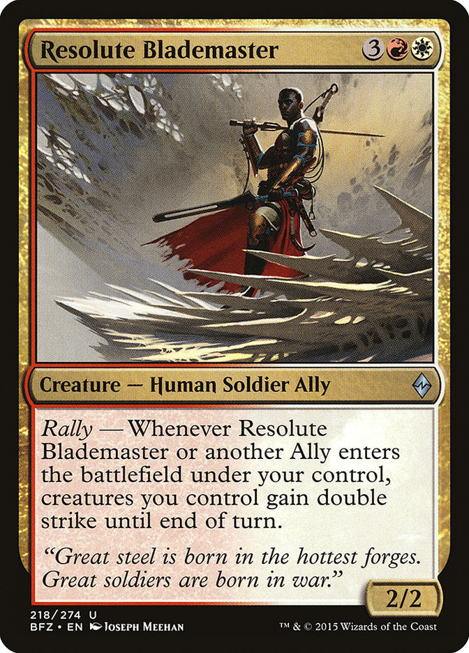 Resolute Blademaster [Battle for Zendikar] | Card Citadel