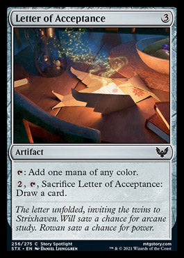 Letter of Acceptance [Strixhaven: School of Mages] | Card Citadel