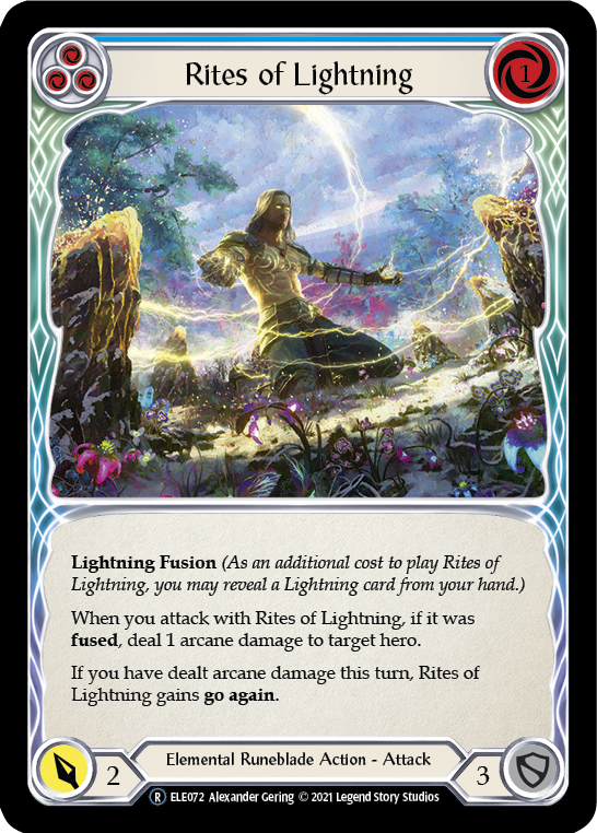 Rites of Lightning (Blue) [U-ELE072] Unlimited Rainbow Foil | Card Citadel