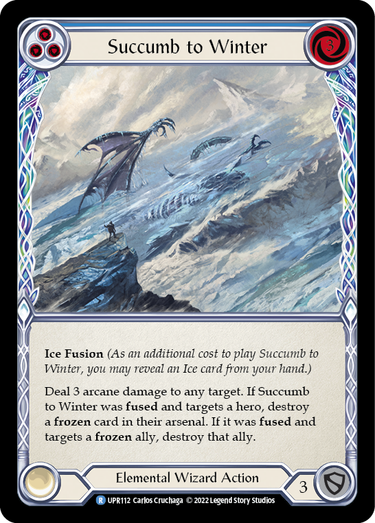 Succumb to Winter (Blue) [UPR112] (Uprising)  Rainbow Foil | Card Citadel
