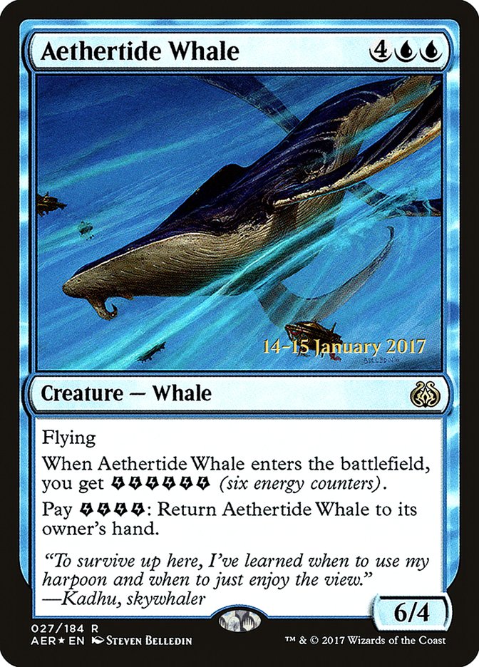 Aethertide Whale (Prerelease Promo) [Aether Revolt Prerelease Promos] | Card Citadel