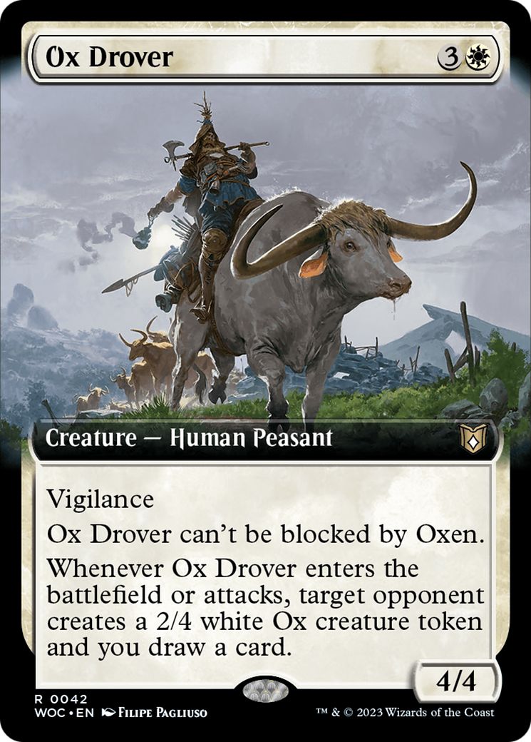 Ox Drover (Extended Art) [Wilds of Eldraine Commander] | Card Citadel