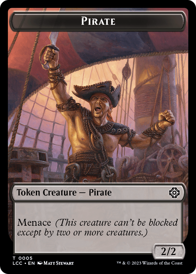 The Monarch // Pirate Double-Sided Token [The Lost Caverns of Ixalan Commander Tokens] | Card Citadel