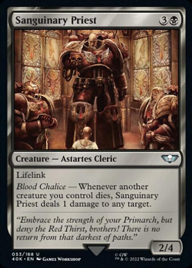 Sanguinary Priest (Surge Foil) [Universes Beyond: Warhammer 40,000] | Card Citadel