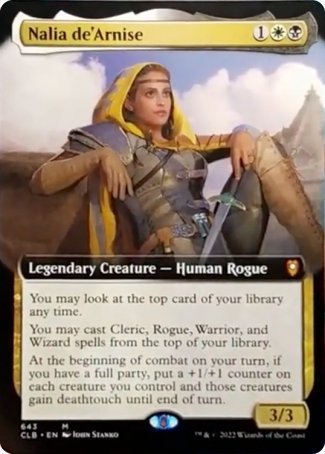 Nalia de'Arnise (Extended Art) [Commander Legends: Battle for Baldur's Gate] | Card Citadel