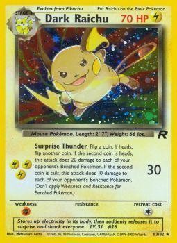 Dark Raichu (83/82) [Team Rocket Unlimited] | Card Citadel