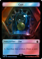 Alien Rhino // Clue (0055) Double-Sided Token (Surge Foil) [Doctor Who Tokens] | Card Citadel