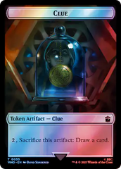 Copy // Clue (0055) Double-Sided Token (Surge Foil) [Doctor Who Tokens] | Card Citadel