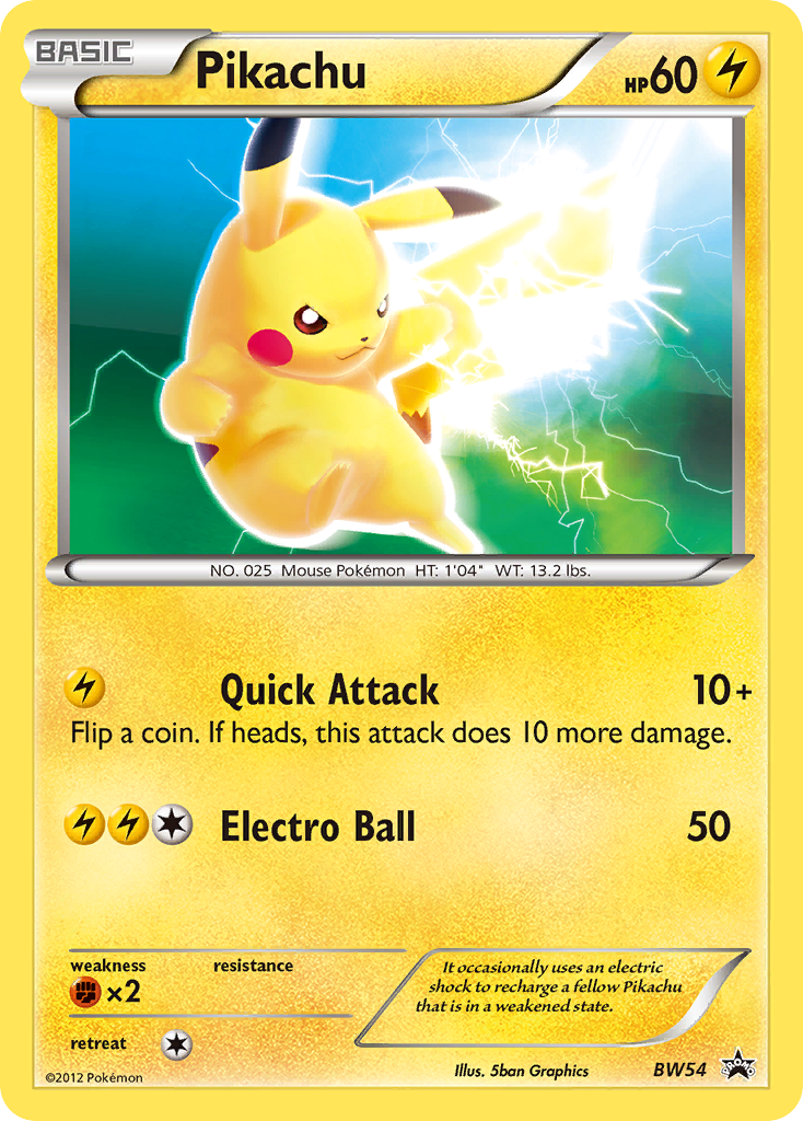 Pikachu (BW54) [Black & White: Black Star Promos] | Card Citadel