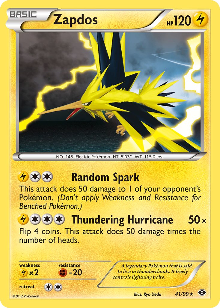 Zapdos (41/99) (Blister Exclusive) [Black & White: Next Destinies] | Card Citadel