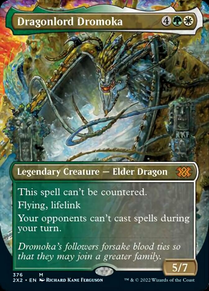 Dragonlord Dromoka (Borderless Alternate Art) [Double Masters 2022] | Card Citadel