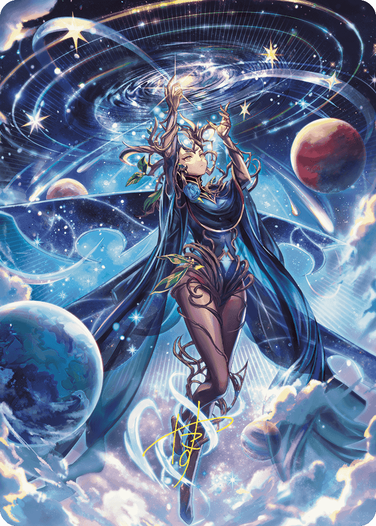 Omniscience Anime Art Card (Gold-Stamped Signature) [Wilds of Eldraine Art Series] | Card Citadel