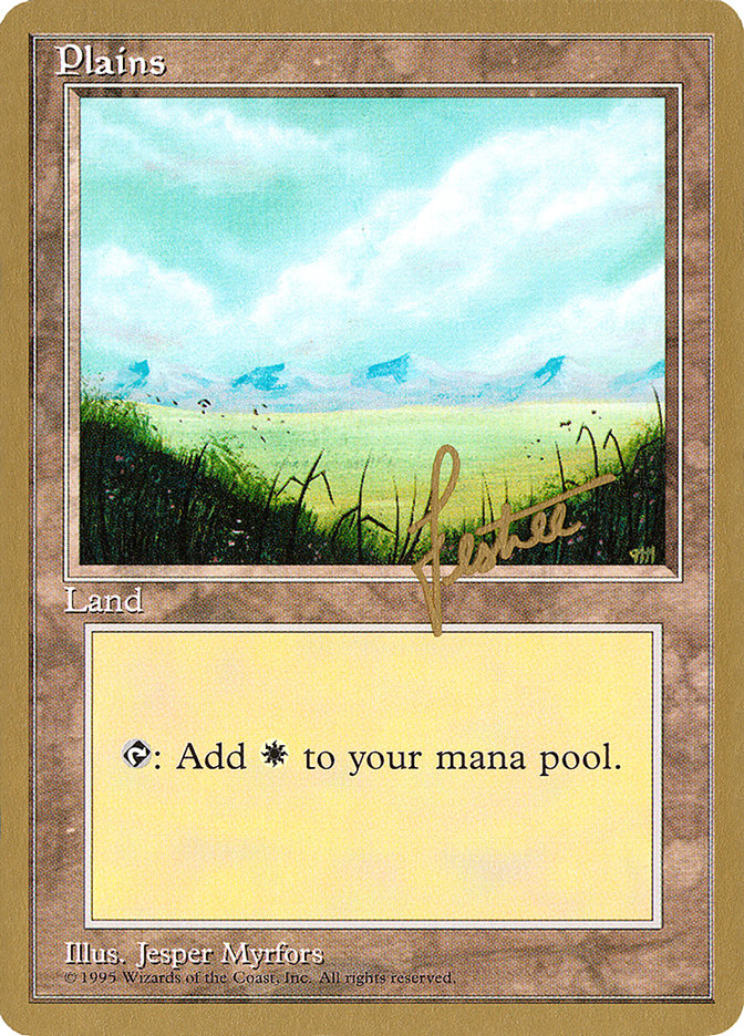 Plains (bl366) (Bertrand Lestree) [Pro Tour Collector Set] | Card Citadel