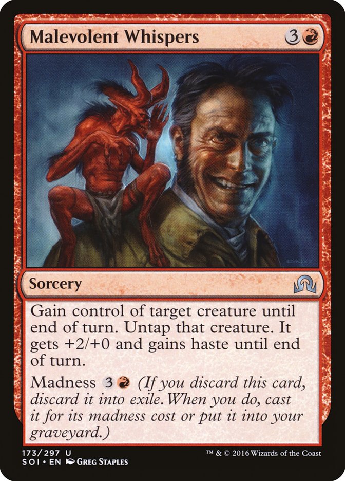 Malevolent Whispers [Shadows over Innistrad] | Card Citadel